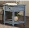 Alaterre Furniture Country Cottage Chairside Table, Blue Antique Finish ACCA13BA - alternate 2
